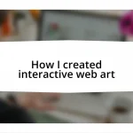 How I created interactive web art